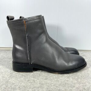 Franco Sarto Hixton Ankle Booties Boots Gray Leather Womens 7.5‎